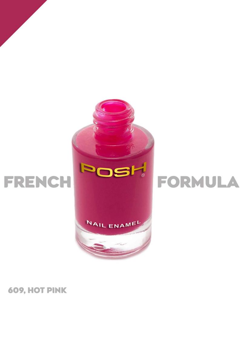 Posh Long-lasting Shine High Gloss Nail Polish - 9ml (Hot Pink)