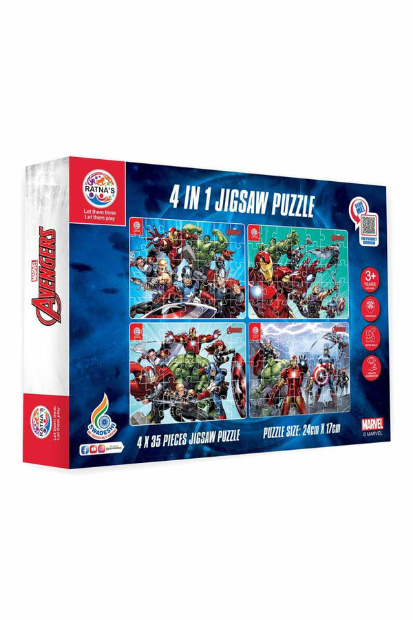 4 In 1 Avengers Team Jigsaw Puzzles For Kids