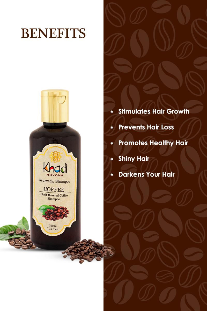 Noyona Khadi Ayurvedic Black Roasted Coffee Shampoo - 210ml