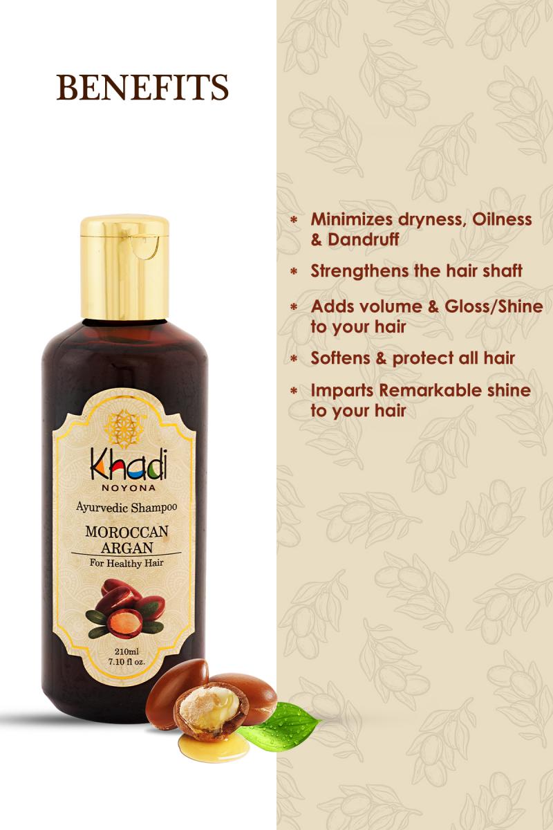 Khadi Noyona Ayurvedic Moroccan Argan Shampoo - 210ml