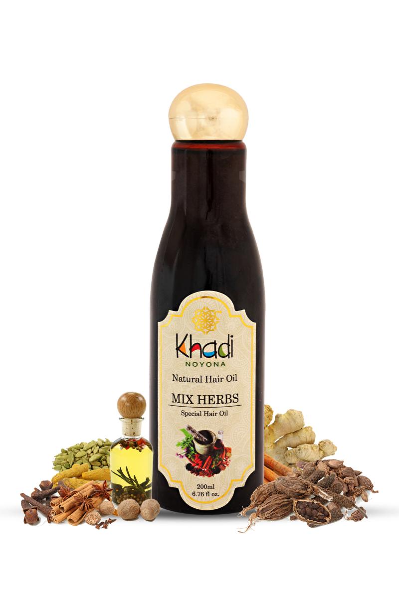 Noyona Khadi Natural Mix Herbs Special Hair Oil - 200 ml