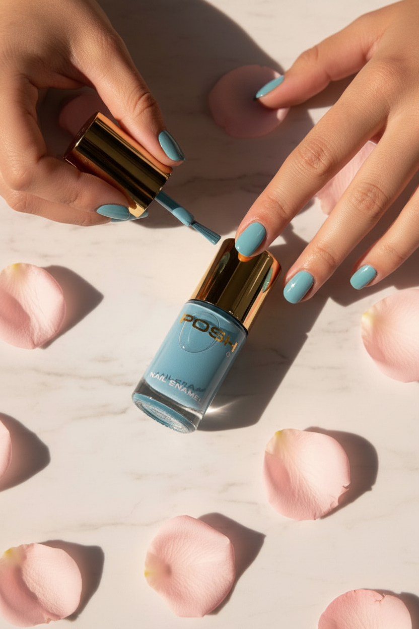 Posh Long-lasting Shine High Gloss Nail Polish - 9ml (Baby Blue)
