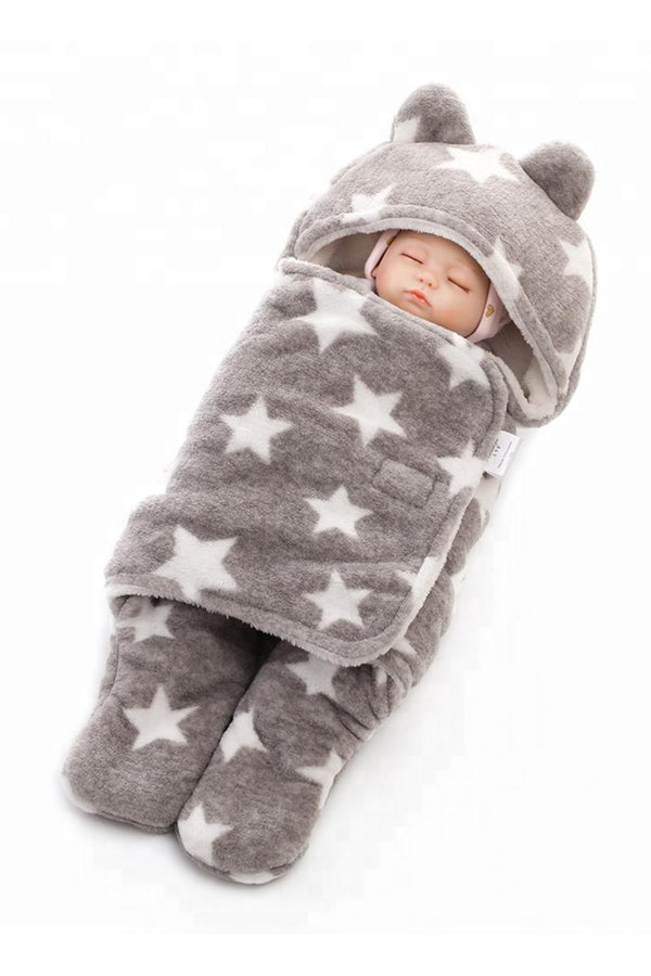 Brandonn Newborn Super soft Swaddle Hooded Blanket Wrapper - Pack of 1 SUPER