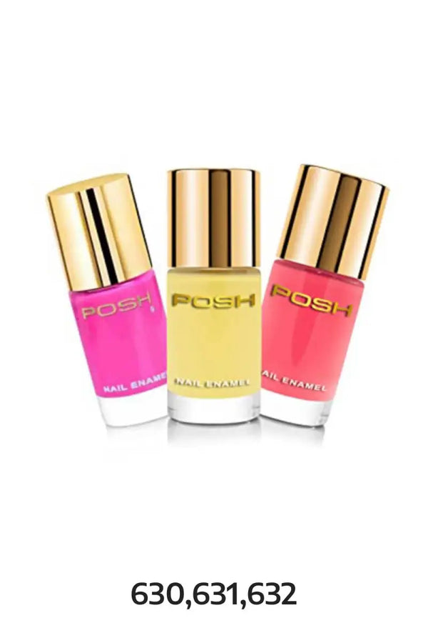 Posh High Gloss Toxin Free Nail Polish - 9 ml X 3 Pcs
