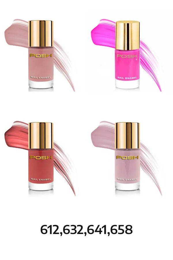 Posh High Gloss 4 Pcs Toxin Free Nail Polish - 9ml x 4