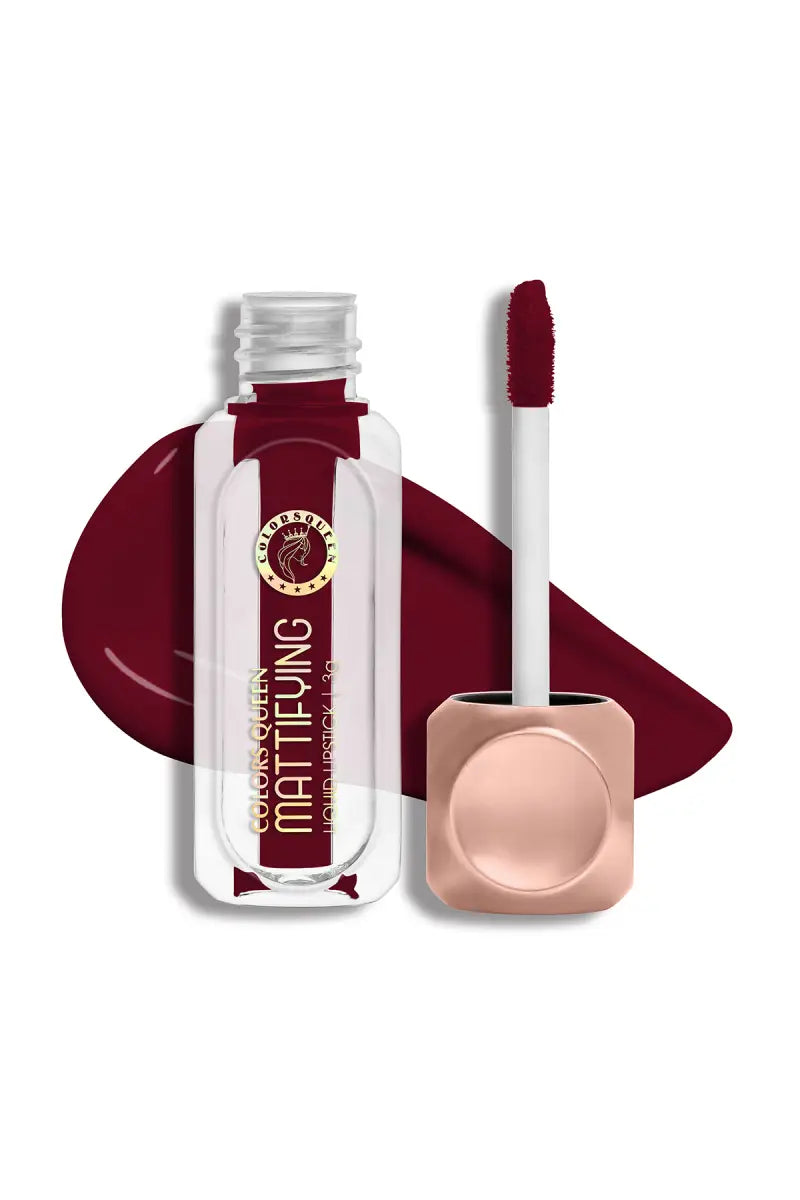 Colors Queen Mattifying Non Transfer Matte Liquid Lipstick - 3g (Cranberry)