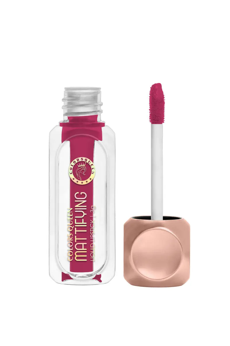 Colors Queen Mattifying Non Transfer Matte Liquid Lipstick - 3g (Raspberry)