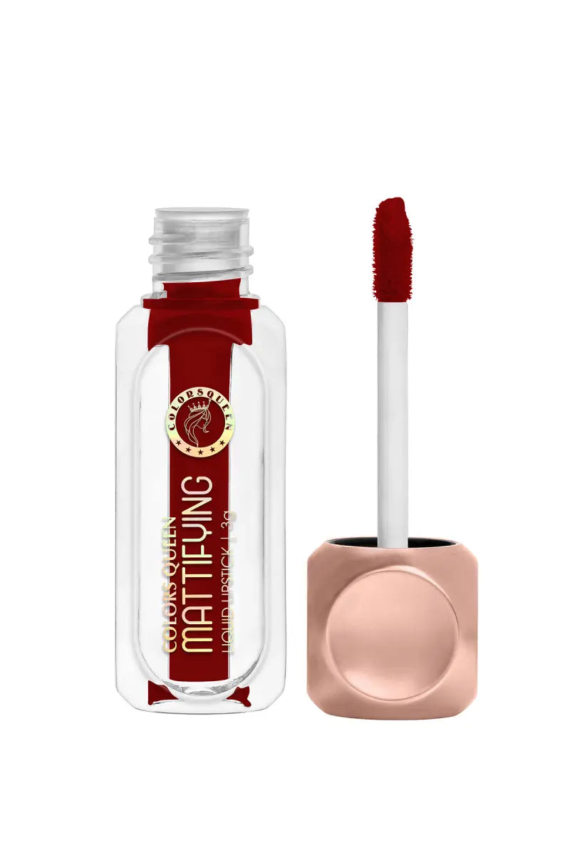 Colors Queen Mattifying Non Transfer Matte Liquid Lipstick - 3g (Maroon)