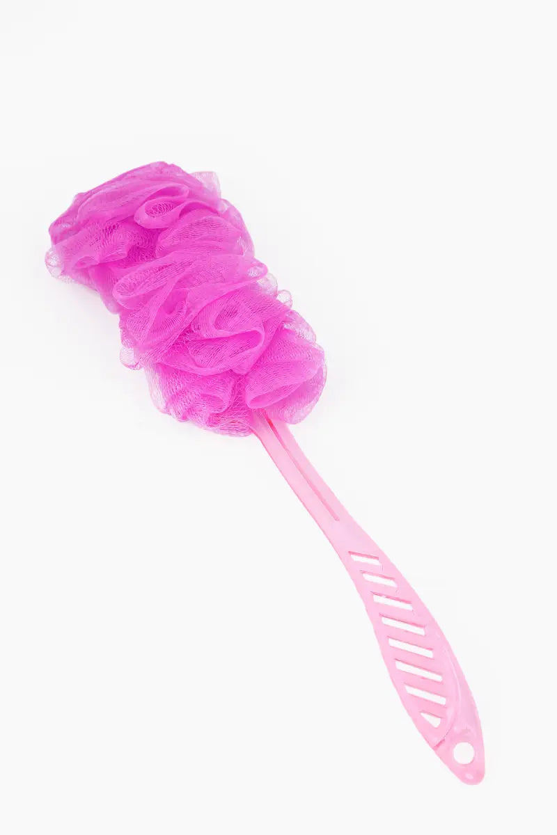 Vivin Long Handle Bath Body Brush Loofa and Shower Sponge (Charm Pink) - Pack Of 1