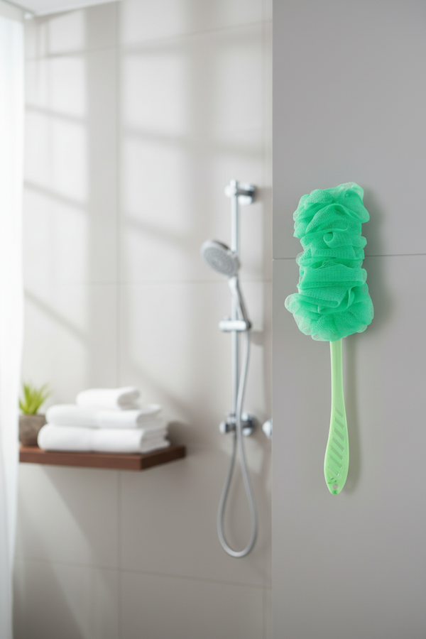 Vivin Luxury Long Handle loofah - Green (Pack of 1) SUPER