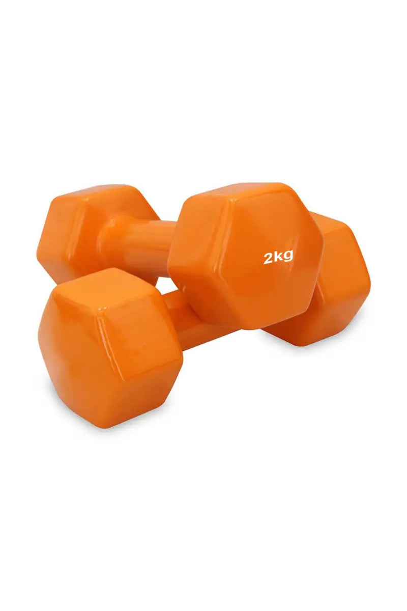 Dublin Neoprene Fixed Weight Dumbbell Pair of 2 (Orange, 2 kg Each)