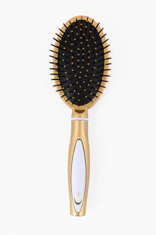Padded Hair Comb/ Hair Brush (Gold) - Pack of 1