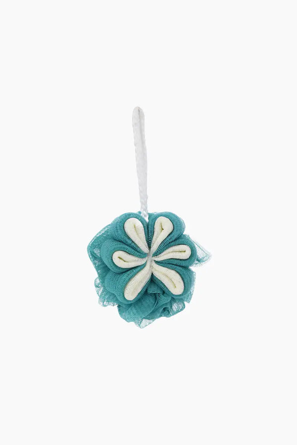 Vivin Flower Shape Bath Shower Sponge Pouf Loofahs (Blue) - Pack of 1