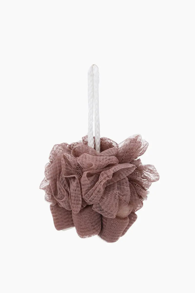 Vivin Flower Shape Bath Shower Sponge Pouf Loofahs (Brown) - Pack of 1