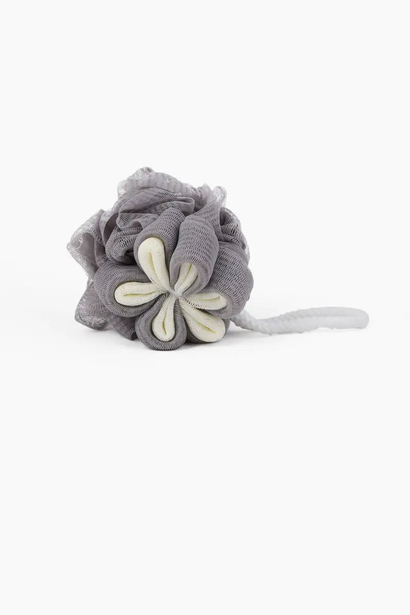 Vivin Flower Shape Bath Shower Sponge Pouf Loofahs (Grey) - Pack of 1
