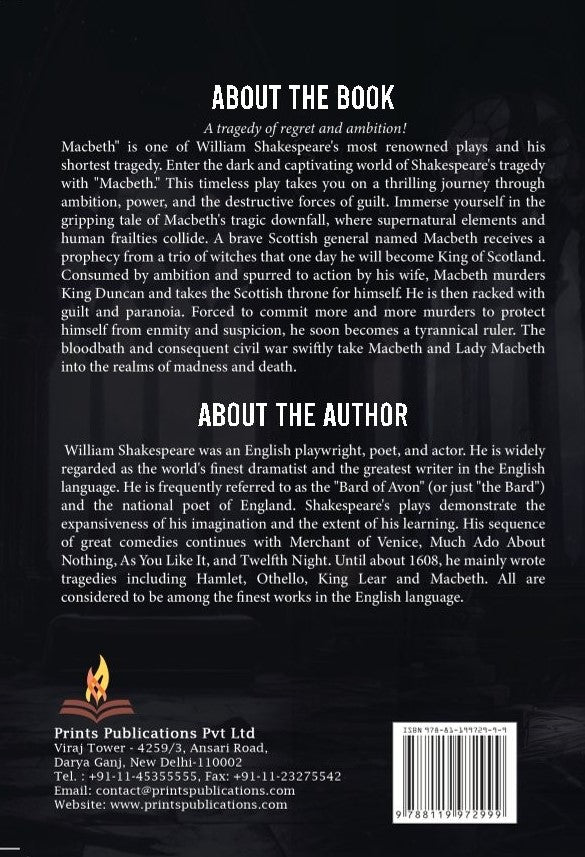 Macbeth – William Shakespeare | Classic Tragedy of Ambition & Power Prints Publications