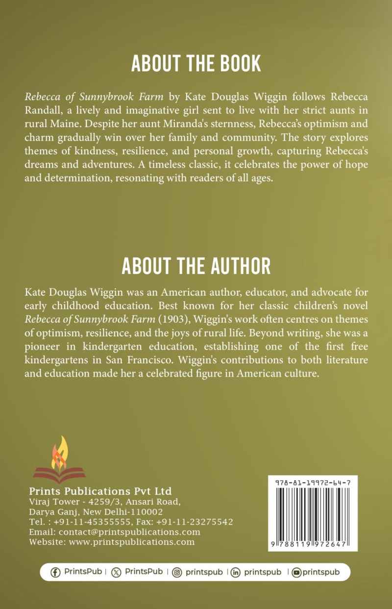 Rebecca of Sunnybrook Farm Prints Publications