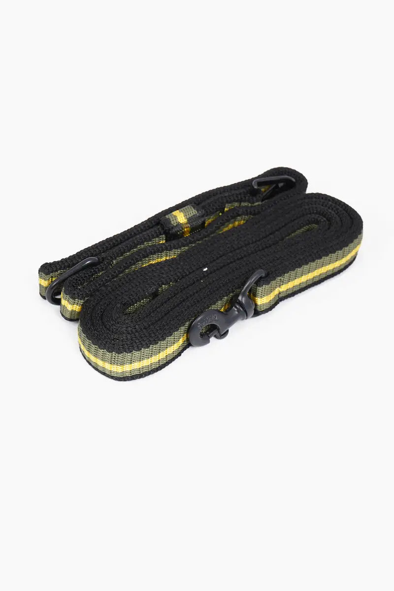 Super Chain Nylon Dog Belt & Leash Combo - Yellow & Black (Large)