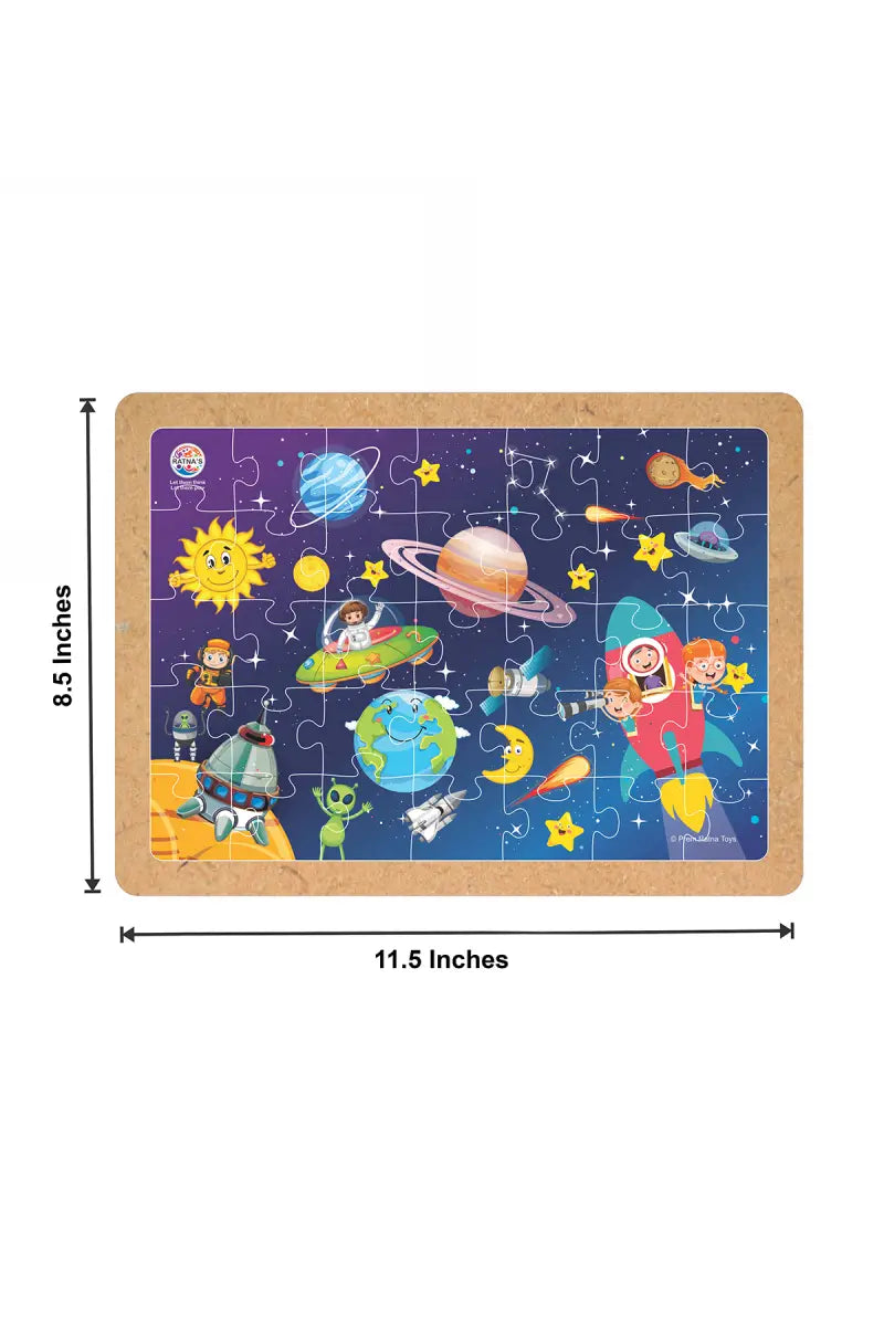 Space Wooden Floor Puzzle For Kids - 35 Pcs