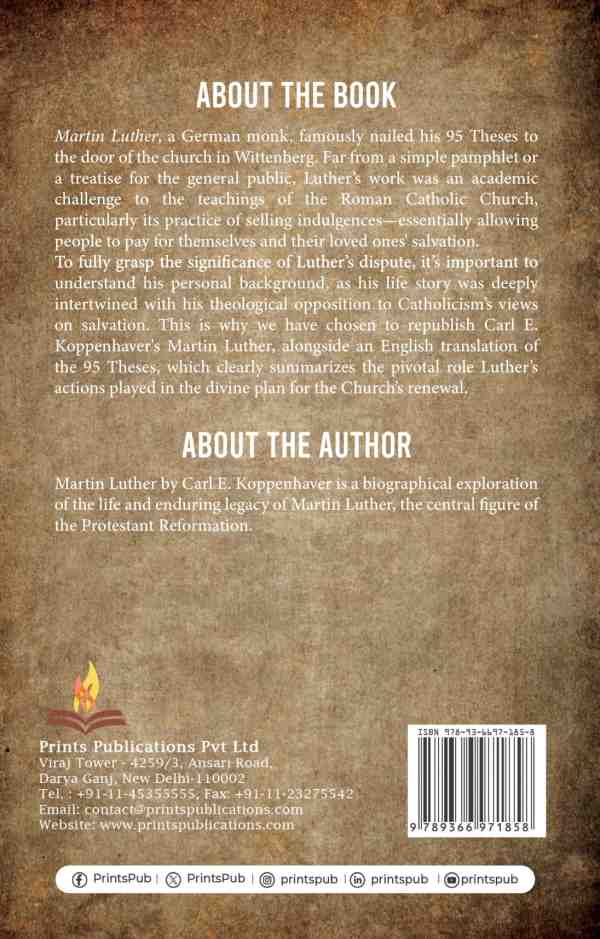 Martin Luther – Life, 95 Theses & the Protestant Reformation Prints Publications