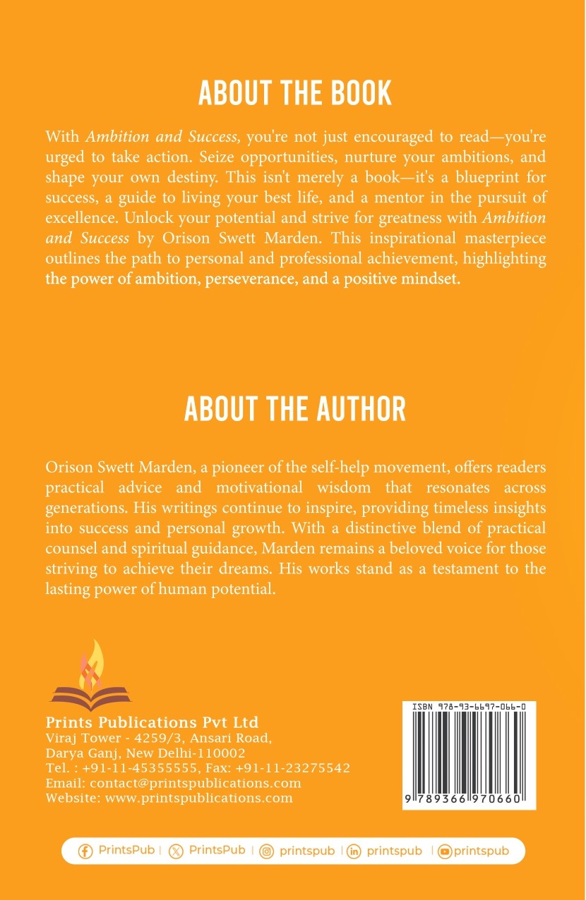 Ambition and Success – Orison Swett Marden | Personal Achievement Classic Prints Publications