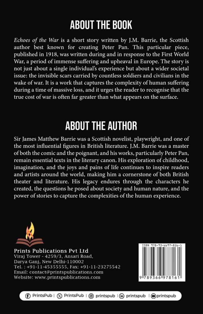 Echoes of the War by J. M. Barrie – A Powerful World War I Short Story Prints Publications