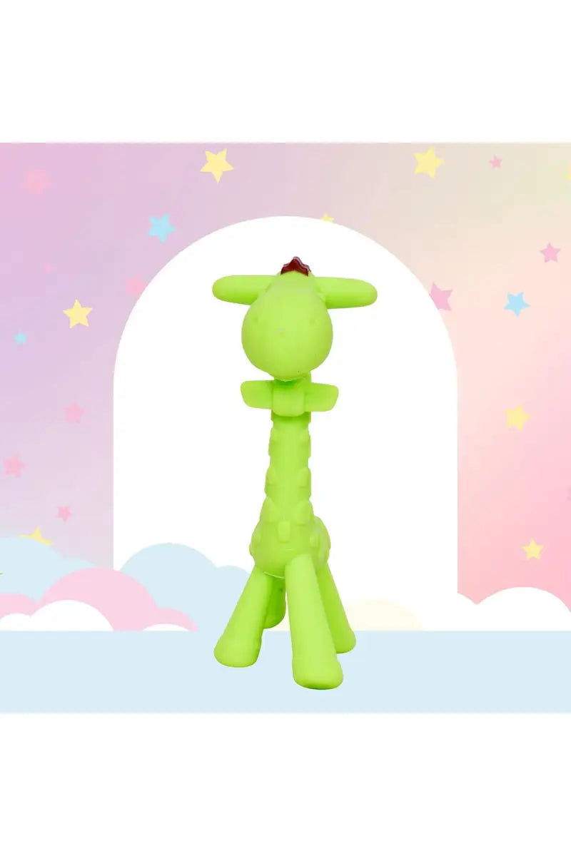 Silicon Giraffe Baby Teether (Green)