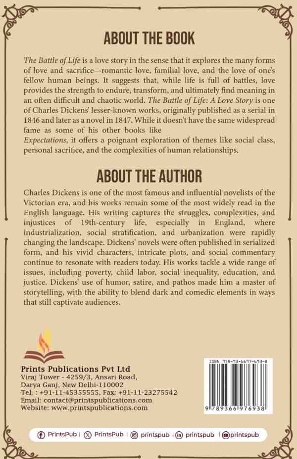 The Battle of Life: A Love Story by Charles Dickens – Classic Romantic Novel Prints Publications
