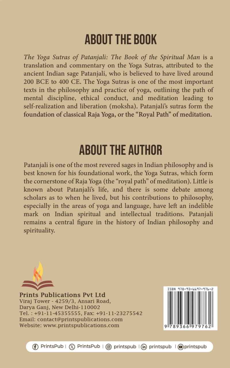 The Yoga Sutras of Patanjali: The Book of the Spiritual Man Prints Publications