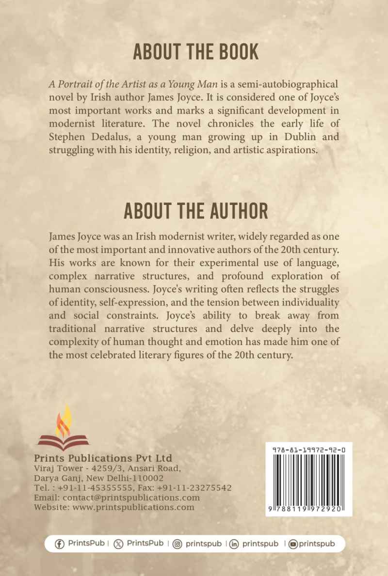 A Portrait of the Artist as a Young Man: A Journey of Identity and Artistic Awakening Prints Publications