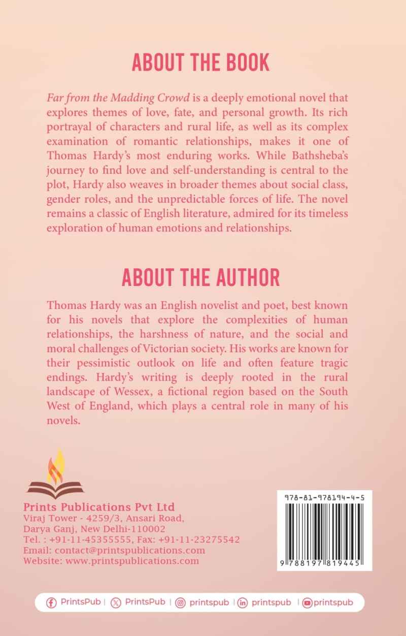 Far from the Madding Crowd: A Timeless Story of Love, Fate, and Rural Life Prints Publications