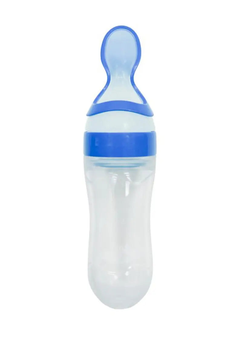 Squeezy Silicone Bottle Feeder For Kids (Blue)
