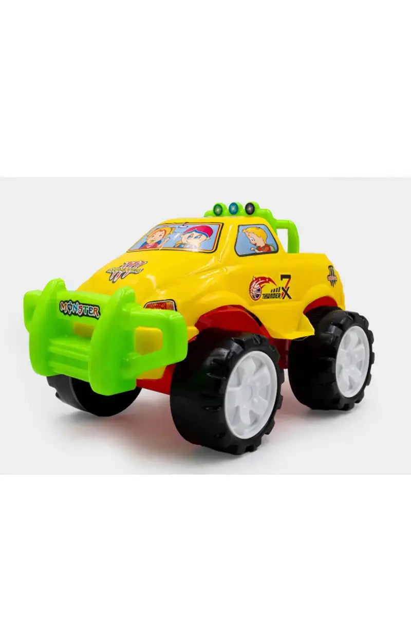 Monster Truck Friction Powered Push Along Toy- Yellow