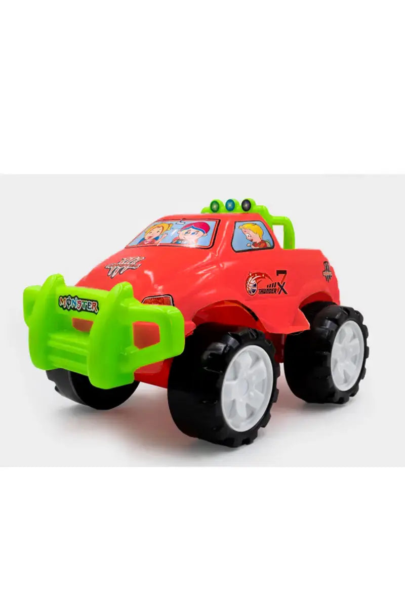 Monster Truck Friction Powered Push Along Toy- Red