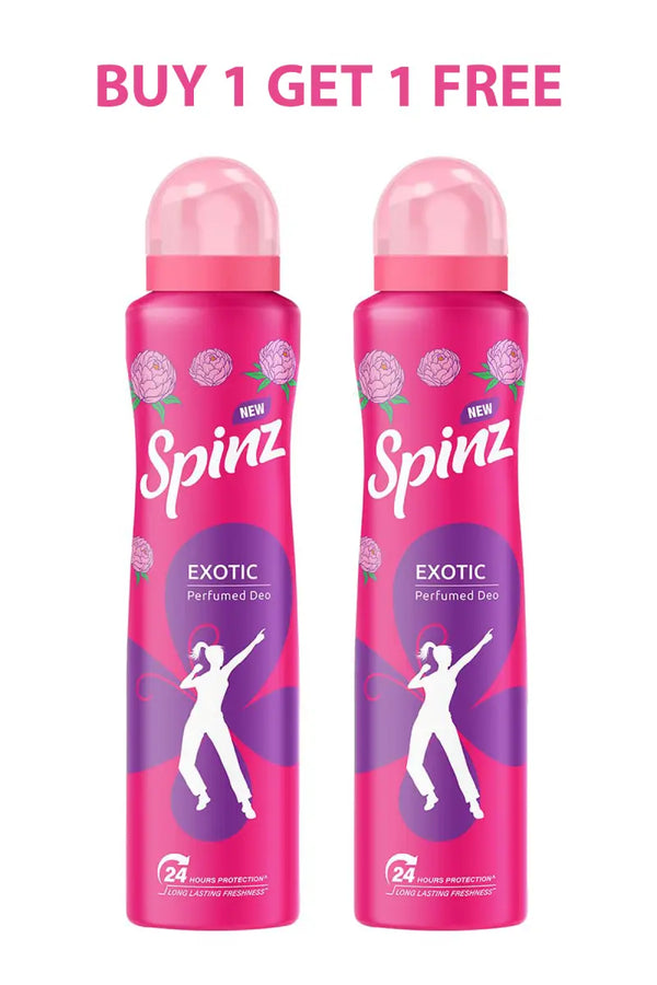 Spinz Exotic Perfumed Deodrant- 200ml X 2 (Buy 1 Get 1 Free)