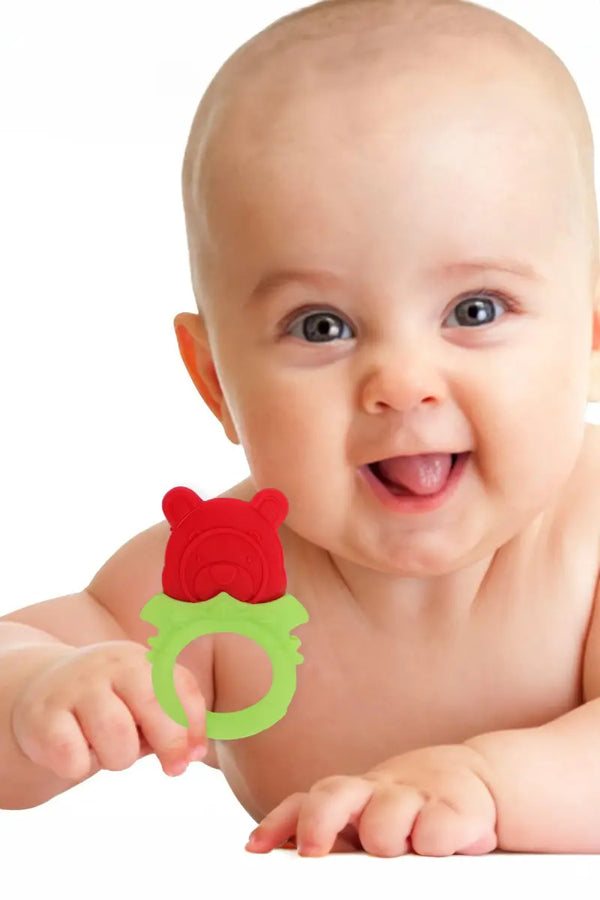 Silicone Teether For Toddlers (Red)