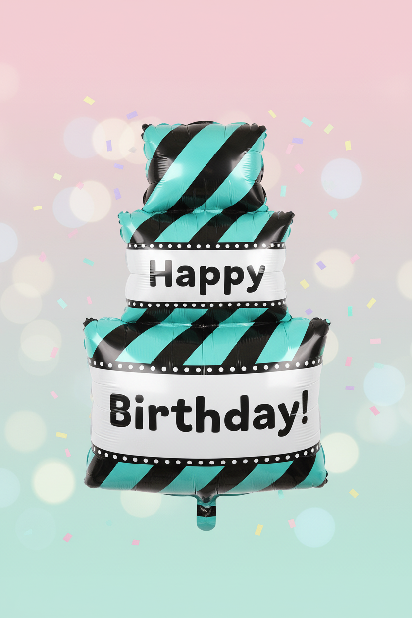 3 Tire Cake Foil Balloon Set - 5 Pcs SUPER