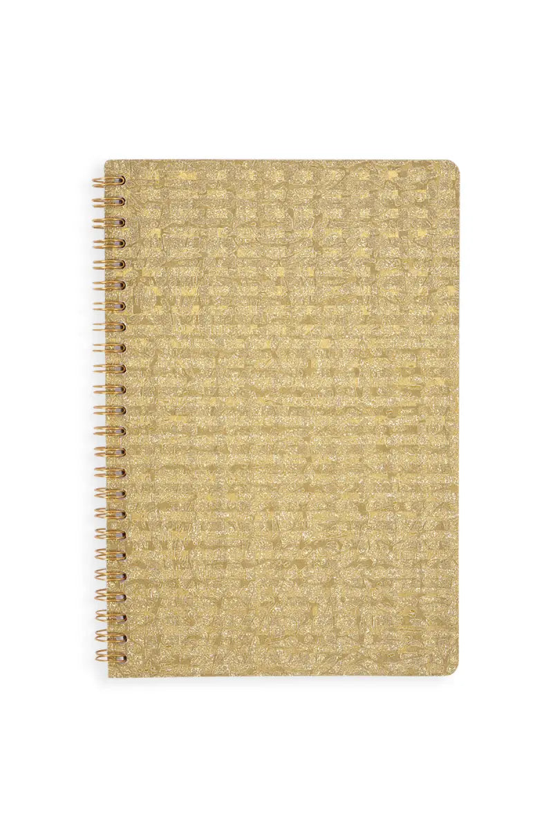 3D Printed Ruled Notebook - Gold