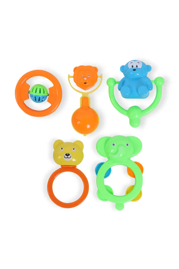 Sunny Blossom Animal Shaped Rattles - Pack of 5