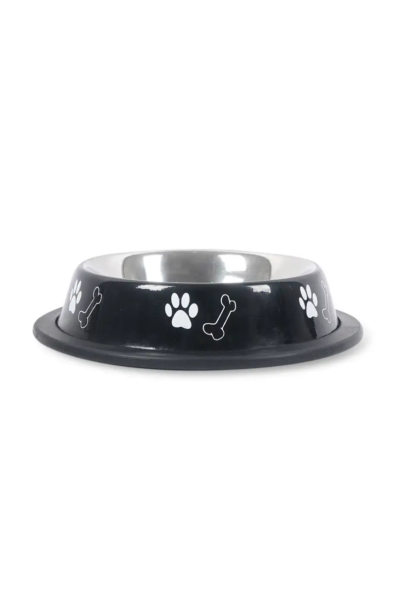 Canine Dog Feeding Steel Bowl (Black) - 150ml