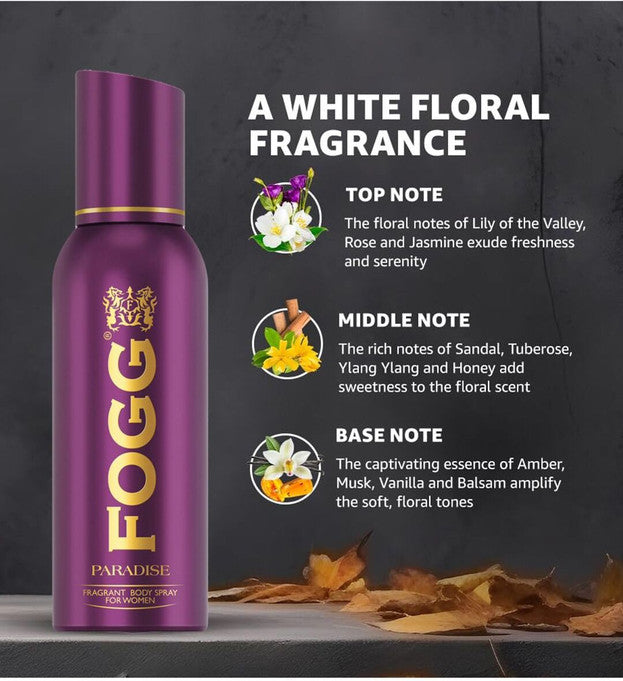 FOGG Paradise Deodorant with Long Lasting Perfume Body Spray - For Women (175 ml) HP Xpress
