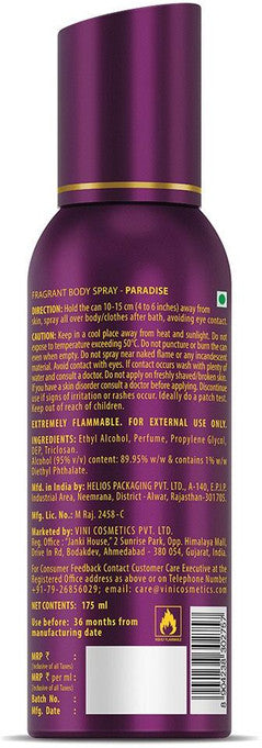 FOGG Paradise Deodorant with Long Lasting Perfume Body Spray - For Women (175 ml) HP Xpress