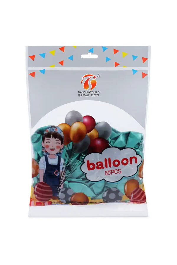 Metallic Chrome Balloons for Decoration - Pack of 50 (Green)