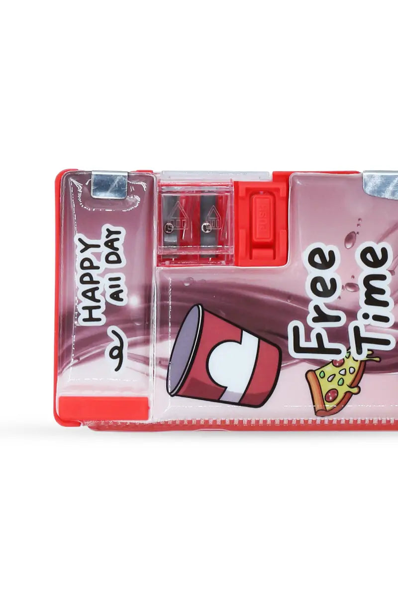 3D Cooldrink Printed Pencil Box (Red)