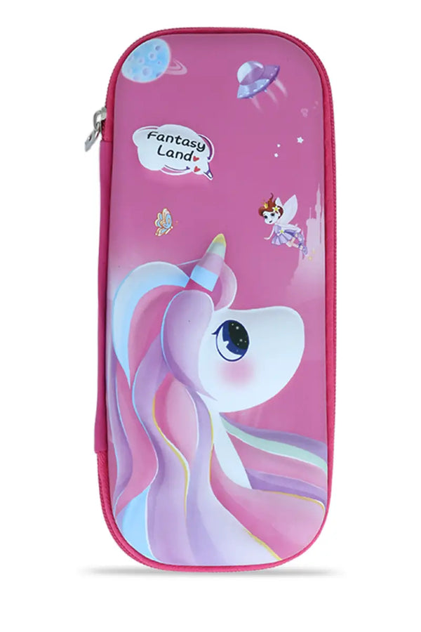Fantasy Land Unicorn Printed EVA Pencil Pouch - Pink