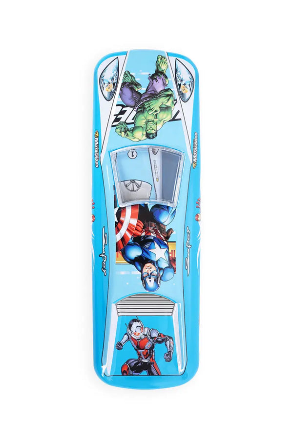 Cartoon Printed Car Shaped Pencil Box (Avengers)