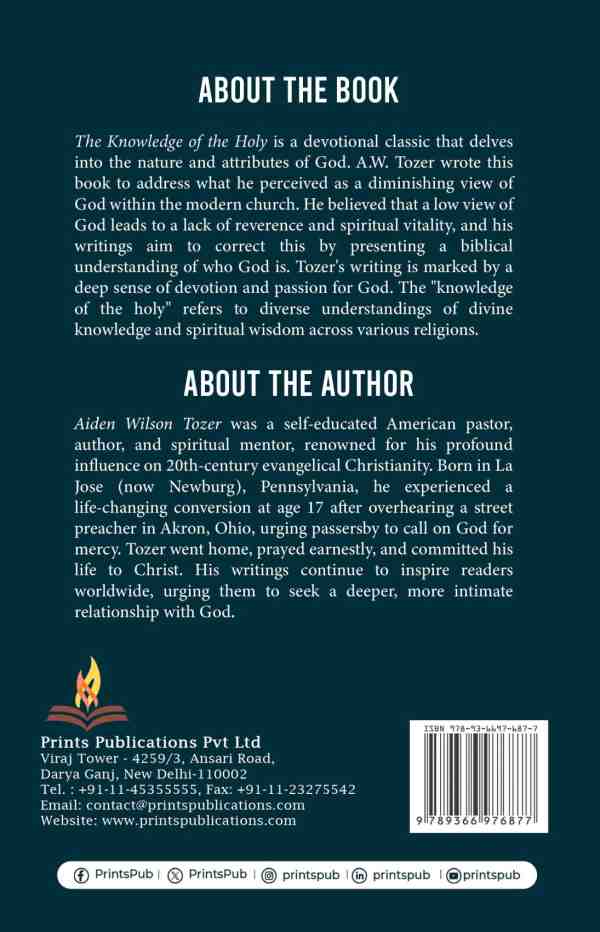 The Knowledge of the Holy Prints Publications