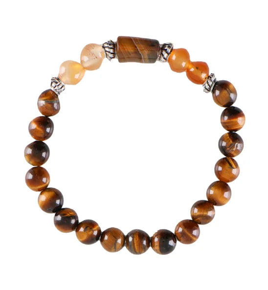 Leo Rashi Bracelet (Simha Rashi-సింహ రాశి)– Semi Precious Gemstone Beaded Bracelet for Energy, Strength & Positivity