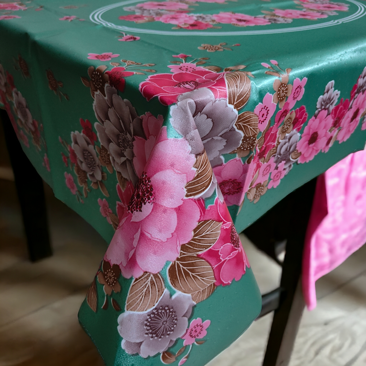 Mopak Decor Jasmine Printed Polyester Table Cover 36x54 - Green