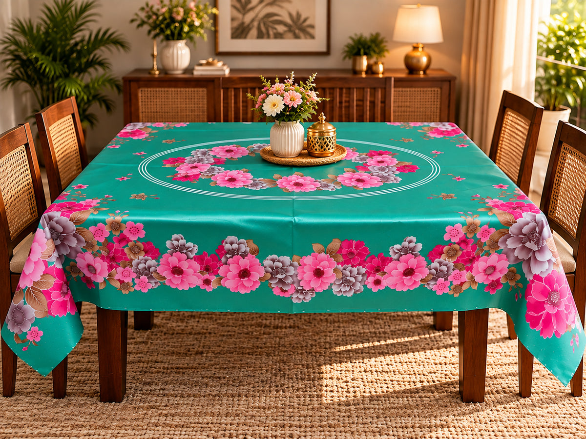 Mopak Decor Jasmine Printed Polyester Table Cover 36x54 - Green